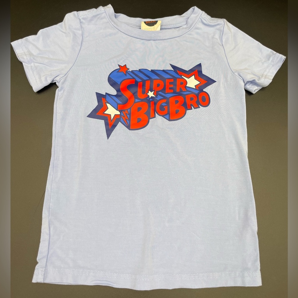 Bird & Bean boys 4T Super Big Bro T-Shirt